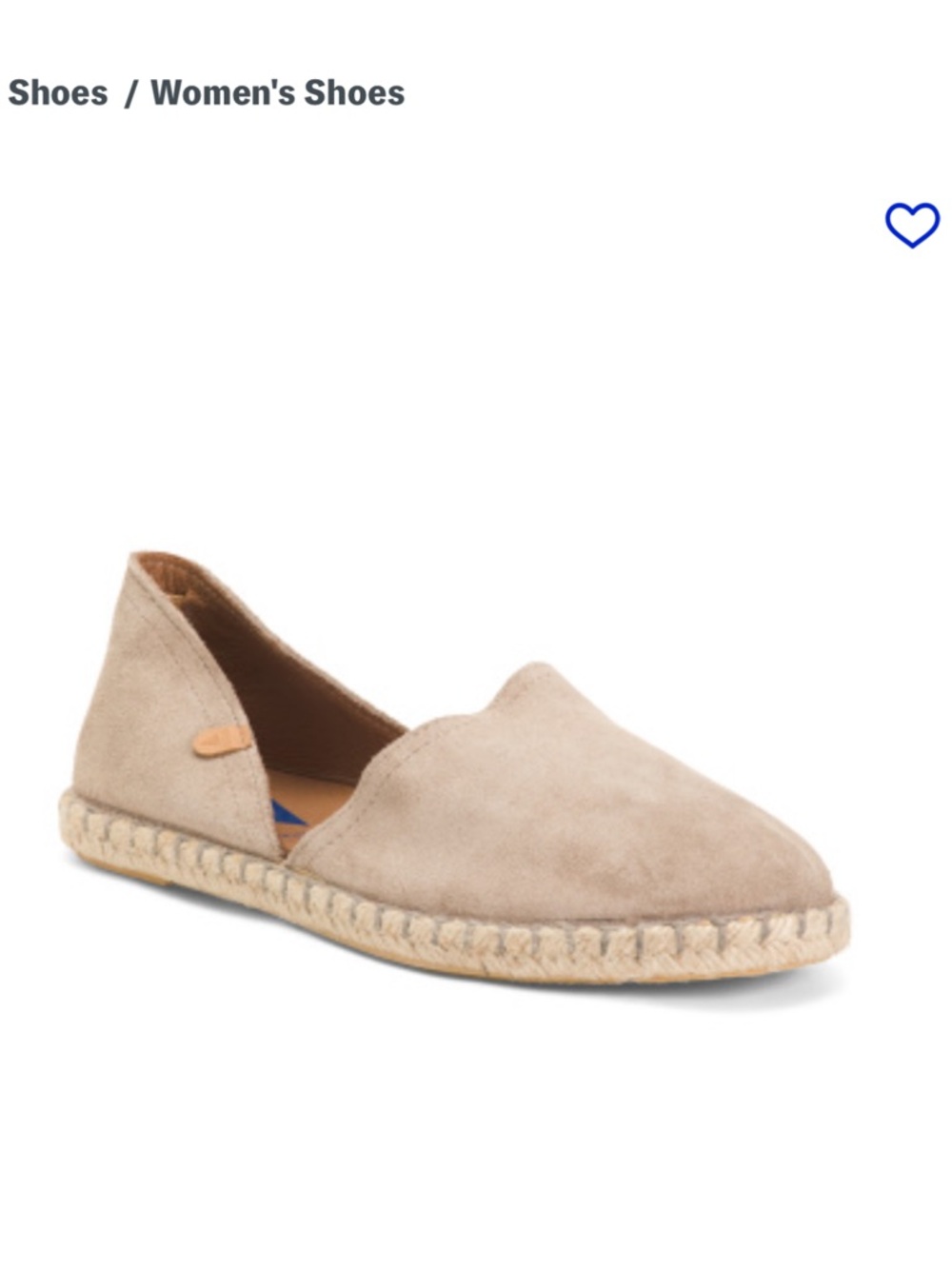 Verbenas Women’s Taupe Suede Slip-On Espadrilles
